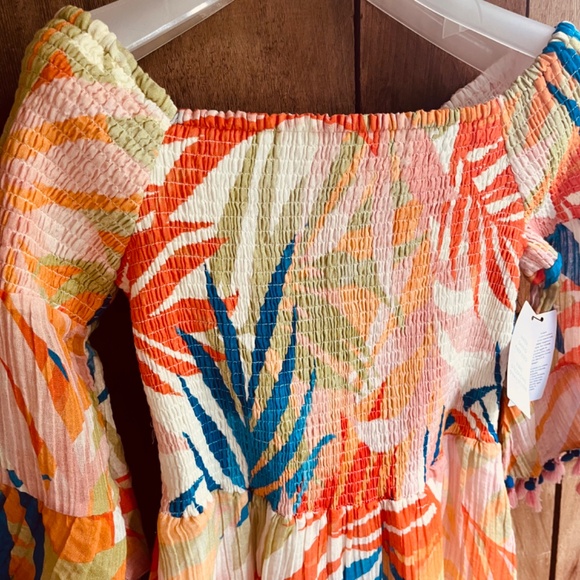 GUESS Multi Cotton Blend Printed A-Line Dress Size M - Picture 10 of 17